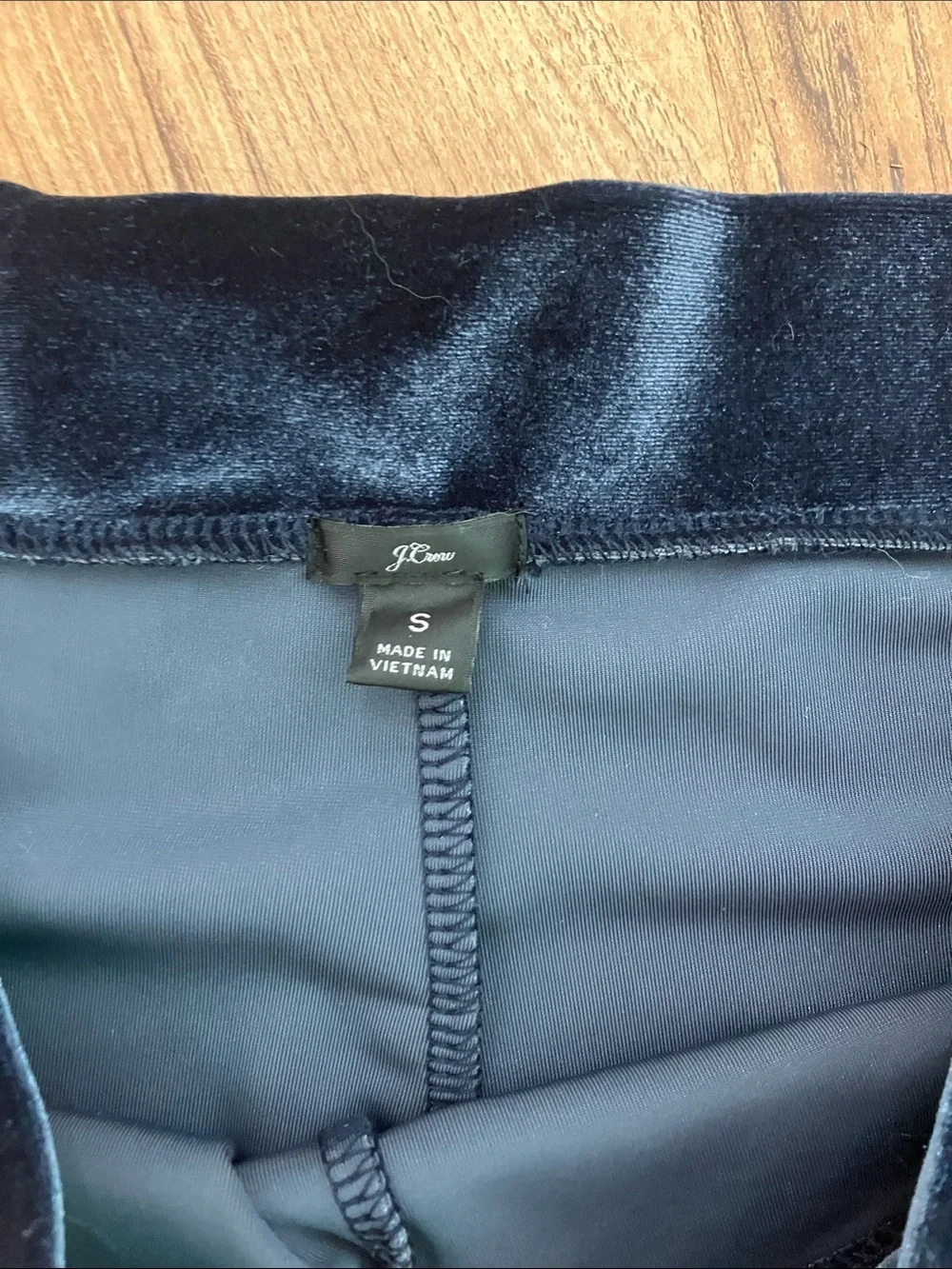 J. Crew Navy Velvet Leggings small